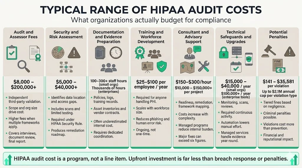 Typical range of costs