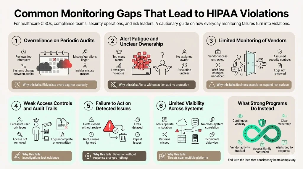 Common Monitoring Gaps Leading to HIPAA Violations