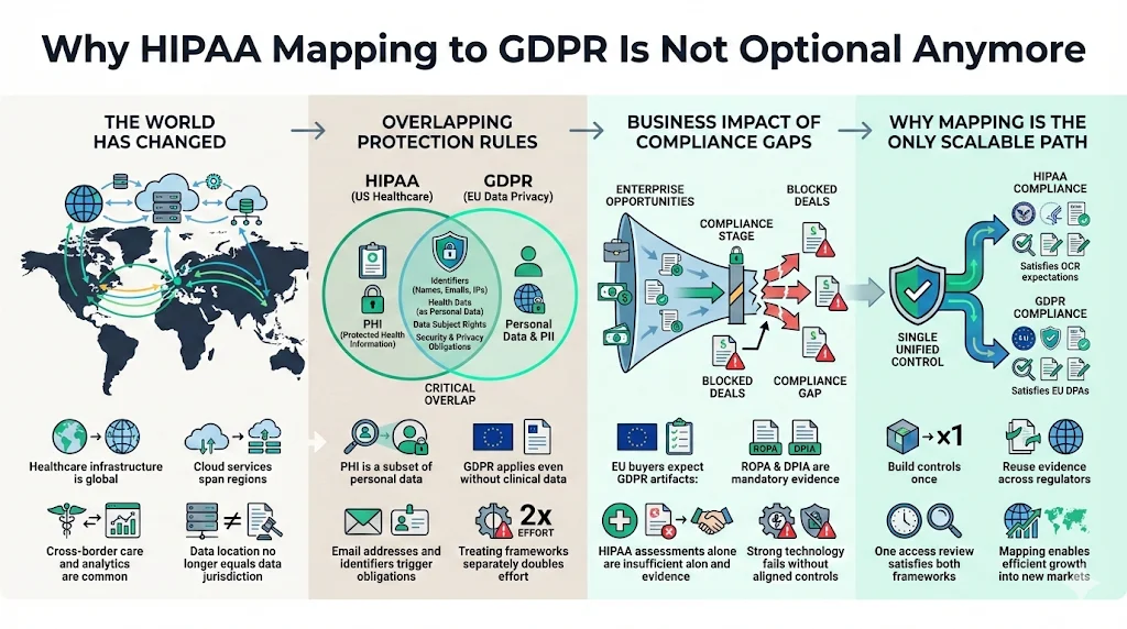 Why HIPAA Mapping To GDPR Is Not Optional Anymore