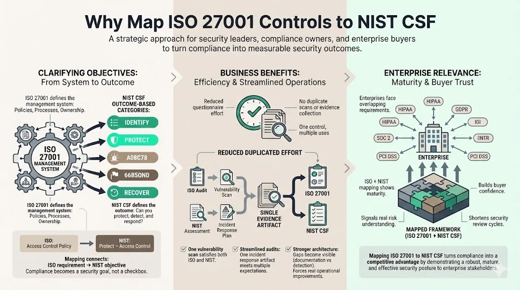 Why Map ISO 27001 Controls to NIST CSF