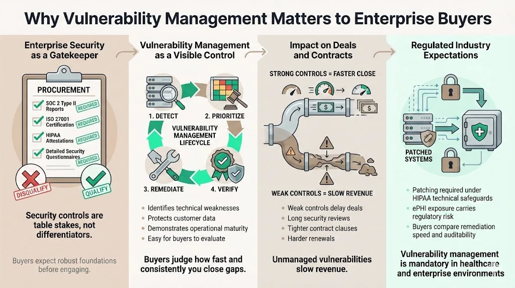 Why vulnerability management matters when selling to enterprise clients