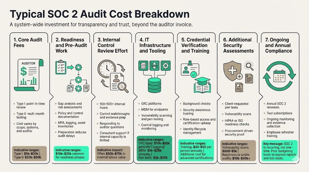 Typical SOC 2 Audit Cost Breakdown
