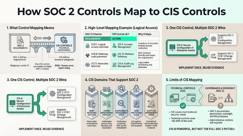 How SOC 2 Controls Map to CIS Controls