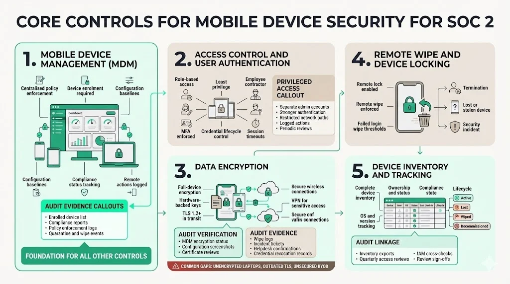 Core Controls for Mobile Device Security For SOC 2