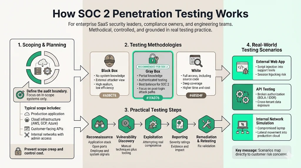 How SOC 2 Penetration Testing Works