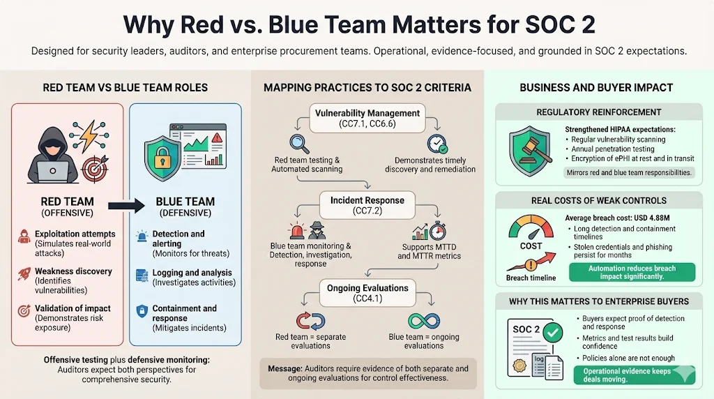 Why Red Vs. Blue Team Matters for SOC 2
