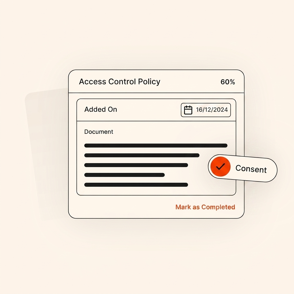 Aware module capturing employee policy acknowledgements